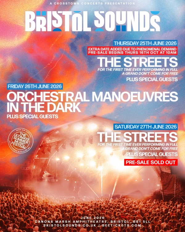 Bristol Sounds 2026 gig schedule