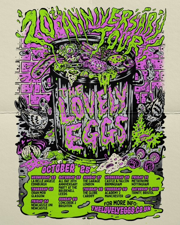 The Lovely Eggs 20th Anniversary tour includes Trinity in Bristol