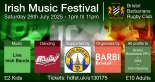 Irish Music Festival at Bristol Barbarians Rugby Club on Saturday 26 July 2025